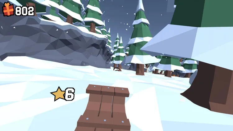 Snow Rider 3D Mountain Slope Background